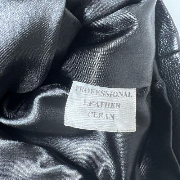 Vtg 80s JL Studio Leather Black Jacket Boho Size 16W - Picture 15 of 16